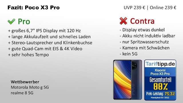 Fazit zum Poco X3 Pro